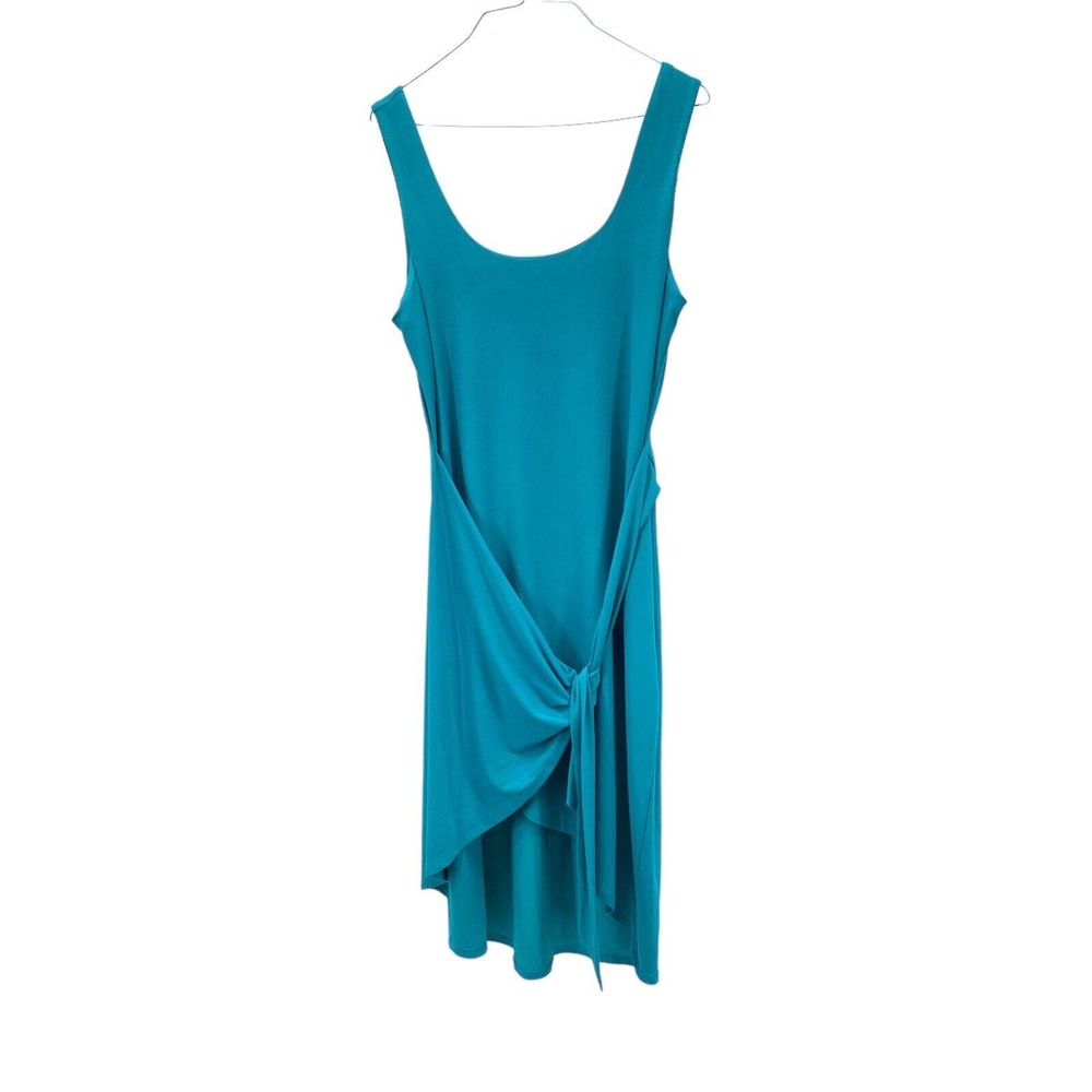 Express Sleeveless Wrap Dress Teal Turquoise Size Medium - Picture 4 of 9